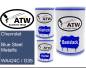Preview: Chevrolet, Blue Steel Metallic, WA424C / G35: 500ml Lackdose + 500ml Klarlack + 250ml Härter - Set, von ATW Autoteile West.